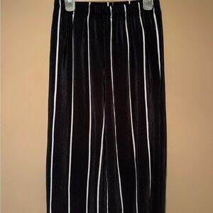 Black Tape Black and White Striped Trousers